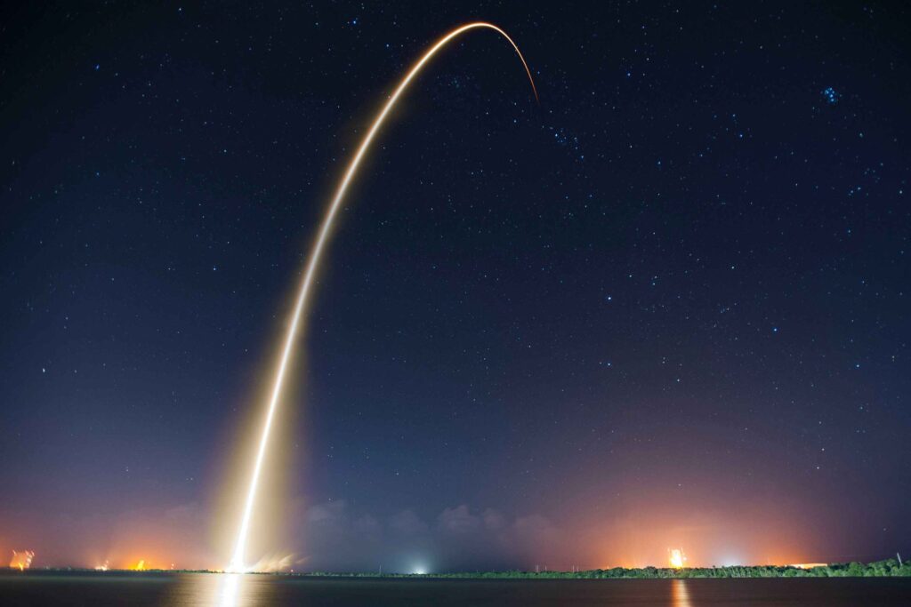 starlink in night sky 2
